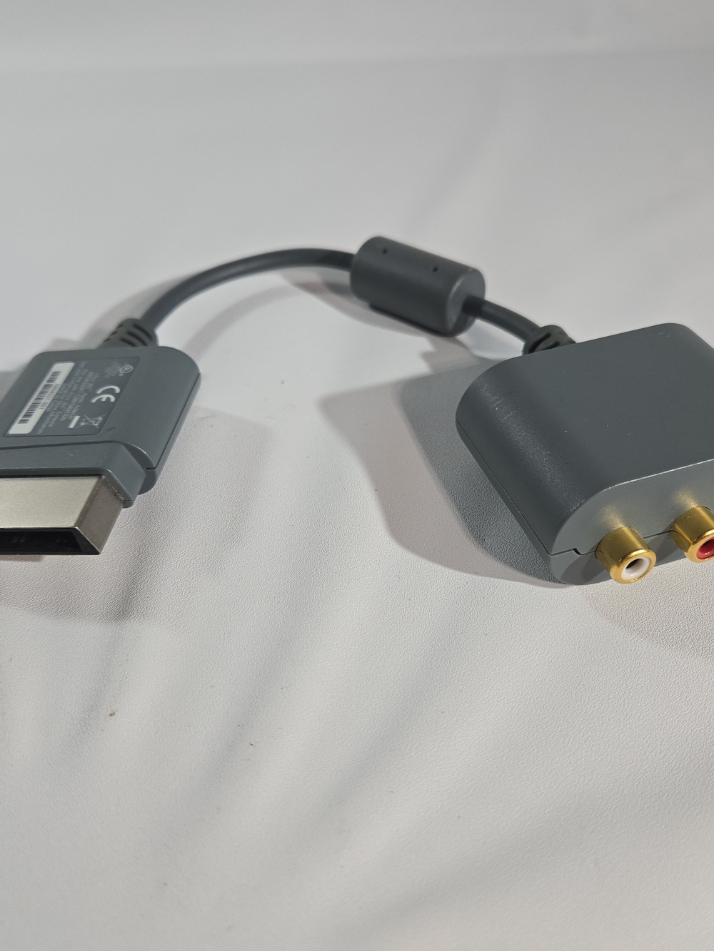 Microsoft Xbox 360 Gray AV Component Adapter Cable with RCA Outputs